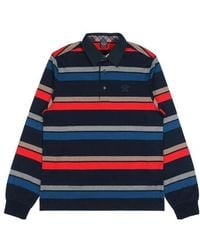 Paul & Shark - Striped Long-Sleeved Polo Shirt - Lyst