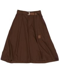 Sacai - Plain Wool Blend Shorts - Lyst