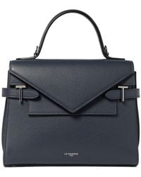 Le Tanneur - Medium Grained Leather Double Flap Tote - Lyst