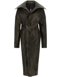 Rick Owens - Dracucollar Belted Coat - Lyst