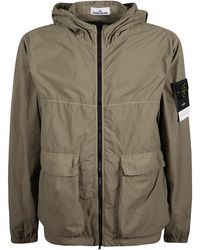 Stone Island - Hooded Zip Jacket - Lyst
