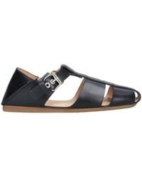 Lemaire - Fisherman Round-Toe Flat Sandals - Lyst