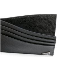 Prada - Logo Plaque Cardholder - Lyst