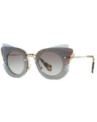 Miu Miu - Logo Sunglasses - Lyst