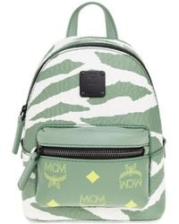 MCM - Animal Printed Logo Patch Detailed Backpack - Lyst