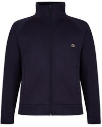 Valentino - Zippered Long Sleeve Casual Jacket - Lyst