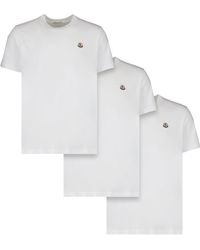 Moncler - Pack Of Three Crewneck T-Shirts - Lyst