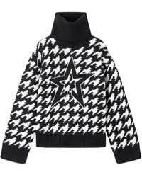 Perfect Moment - Jacquard-Knit Houndstooth Wool Turtleneck Sweater - Lyst