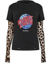Balenciaga - Planet Earth Long Sleeve Top - Lyst