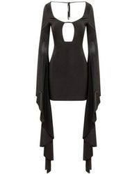 GIUSEPPE DI MORABITO - Cut Out Draped Sleeves Mini Dress - Lyst