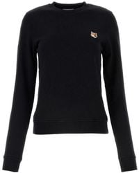 Maison Kitsuné - Maison Kitsuné Fox Head Patch Crewneck Sweatshirt - Lyst