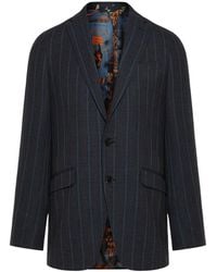 Etro - Pinstripe-Pattern Single Breasted Suit - Lyst