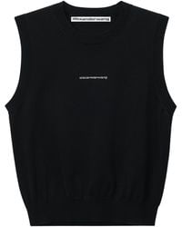 Alexander Wang - Crystal-Logo Tank Top - Lyst