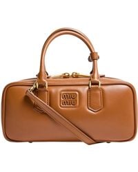 Miu Miu - Arcadie Leather Handbag - Lyst