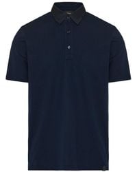 Brioni - Contrast-Collar Polo Shirt - Lyst