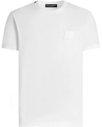 Dolce & Gabbana - Dg Logo Patch Crewneck T-Shirt - Lyst