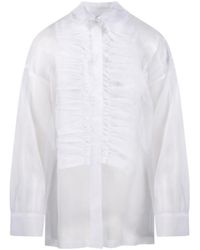 P.A.R.O.S.H. - P.A.R.O..H. Shake Ruffled Front Shirt - Lyst
