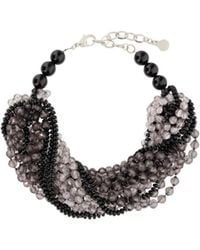 Emporio Armani - Multi-Strand Beaded Necklace - Lyst