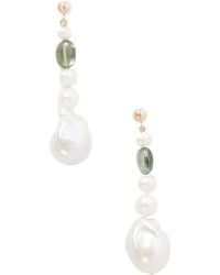 Loren Stewart - Poet 14-Karat, Pearl And Tourmaline Earrings - Lyst