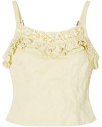 ShuShu/Tong - Ruffled Sleeveless Top - Lyst