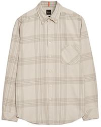 BOSS - Checked Chest-Pocket Shirt - Lyst