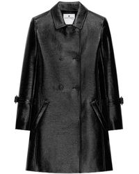 Courreges - Double-Breasted Vinil Coat - Lyst