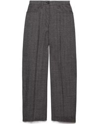 Prada - Mouliné Wool Pants - Lyst