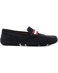 Bally - Stripe-Detail Loafers - Lyst
