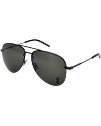 Saint Laurent - Full Frame Sun Glasses With Logo - Lyst