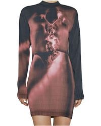 Eytys - Rhye Pleated Graphic-Printed Mini Dress - Lyst