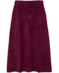 Lisa Yang - Asta Brushed-Cashmere Midi Skirt - Lyst