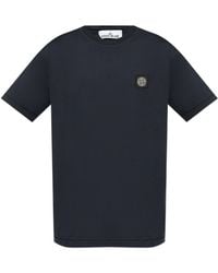Stone Island - Compass Patch Crewneck T-Shirt - Lyst
