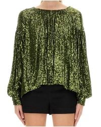 Rabanne - Off-The-Shoulder Sequin Embellished Top - Lyst
