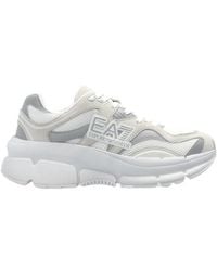 EA7 - Mesh Panelled Chunky Sneakers - Lyst