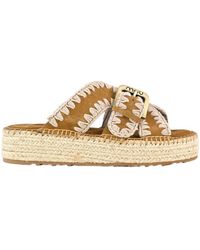 Mou - Crossover Strapped Sandals - Lyst