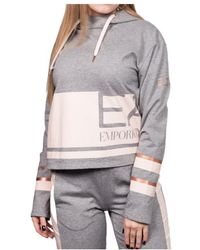 EA7 - Logo Color Hooded Sweater - Lyst