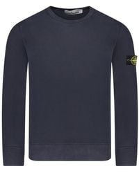 Stone Island - Logo Patch Crewneck Sweatshirt - Lyst