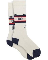 Dior - Rib Logo Socks - Lyst
