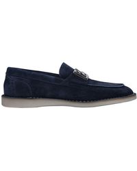 Dolce & Gabbana - Dg Logo Plaque Loafers - Lyst