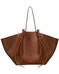 Yuzefi - Xl Mochi Croc-Effect Calf Leather Tote Bag - Lyst