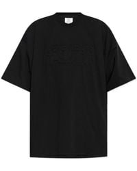 Vetements - Logo Embossed Crewneck T-Shirt - Lyst