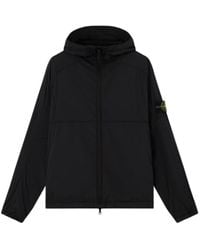 Stone Island - Hooded Jacket With Anti-Drop Finish - Lyst