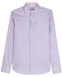 Canali - Geometric-Pattern Cotton Shirt - Lyst