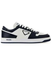 Prada - Downtown Colour-Block Leather Sneakers - Lyst
