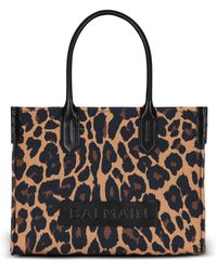 Balmain - B-Army 36 Leopard Print Tote Bag - Lyst
