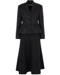 Self-Portrait - Fitted Jacket Midi Skirt Suit - Lyst