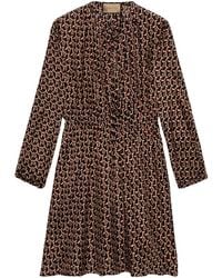 Gucci - Interlocking G Chain Printed Dress - Lyst