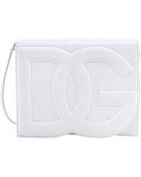 Dolce & Gabbana - Logo Embossed Foldover Top Crossbody Bag - Lyst