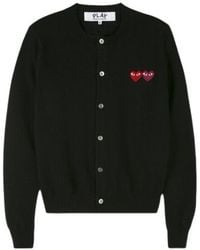 COMME DES GARÇONS PLAY - Comme Des Garçons Play Crewneck Knitted Cardigan - Lyst