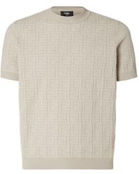 Fendi - Monogram Short-Sleeve Knitted Sweater - Lyst